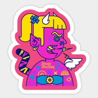 girl devil viking Sticker